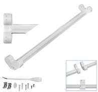 ADELEQ 3-802060 ΦΩΤΙΣΤΙΚΟ ΓΙΑ ΛΑΜΠΑ LED T8 2X60CM TΡΟΦΟΔ.ΕΝΟΣ ΑΚΡΟΥ