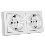 ADELEQ 13-36501223 ΠΡΙΖΑ ΣΟΥΚΟ ΔΙΠΛΗ IP20 16A ΛΕΥΚΗ