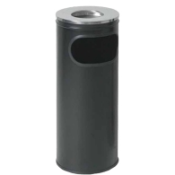 FA-BB-2059   Σταχτοδοχείο δαπέδου INOX, Μαύρο, 12lt, φ20.5xΥ59cm
