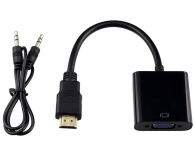 Powertech CAB-H071 HDMI male - VGA female with audio