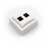 ADELEQ 13-3950 ΠΡΙΖΑ ΤΗΛΕΦΩΝΙΚΟΥ ΔΙΠΛΗ RJ11 & RJ45 CAT 5e IP20 ΛΕΥΚΗ