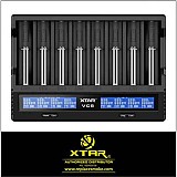 XTAR VC8 USB Φορτιστής 8 Μπαταριών Li-ion/Ni-MH Μεγέθους AA/AAA/D/18650